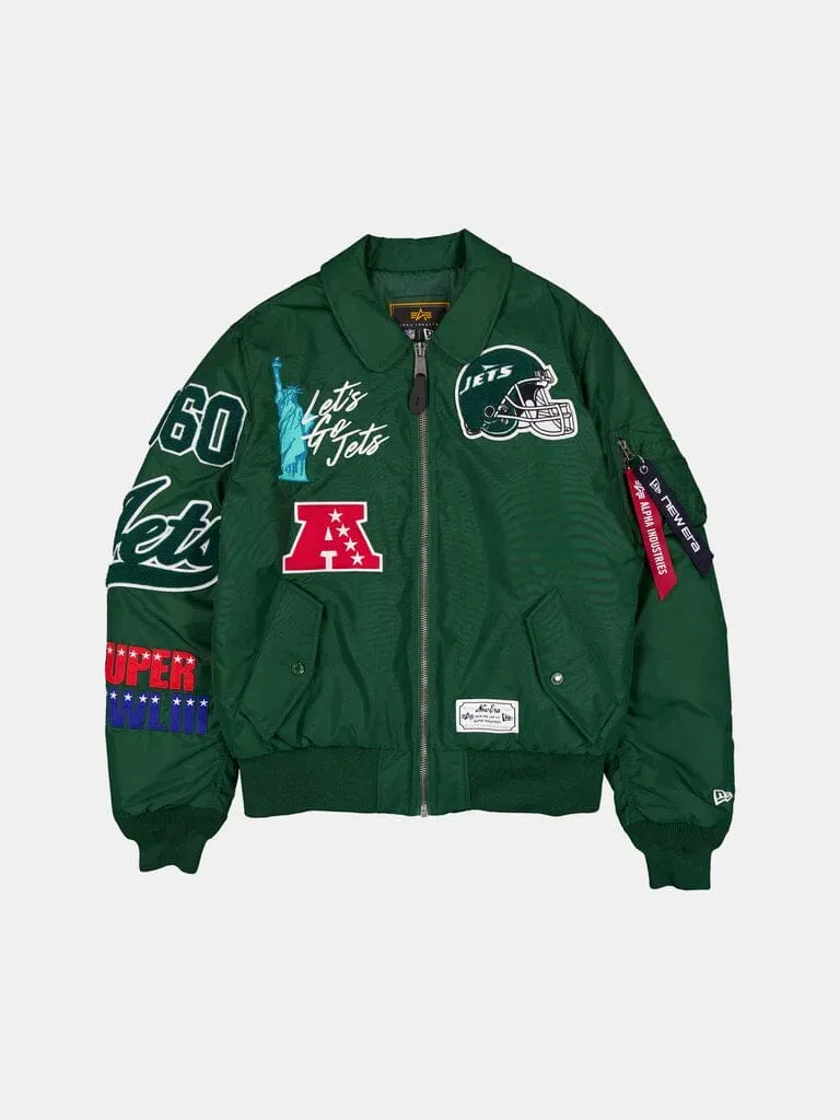 Alpha Industries MA-1 New York Jets x New Era bomber vert