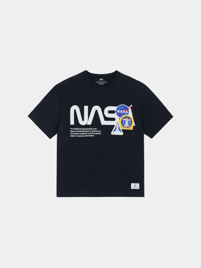 Alpha Industries NASA Galaxy t-shirt coton noir patchs