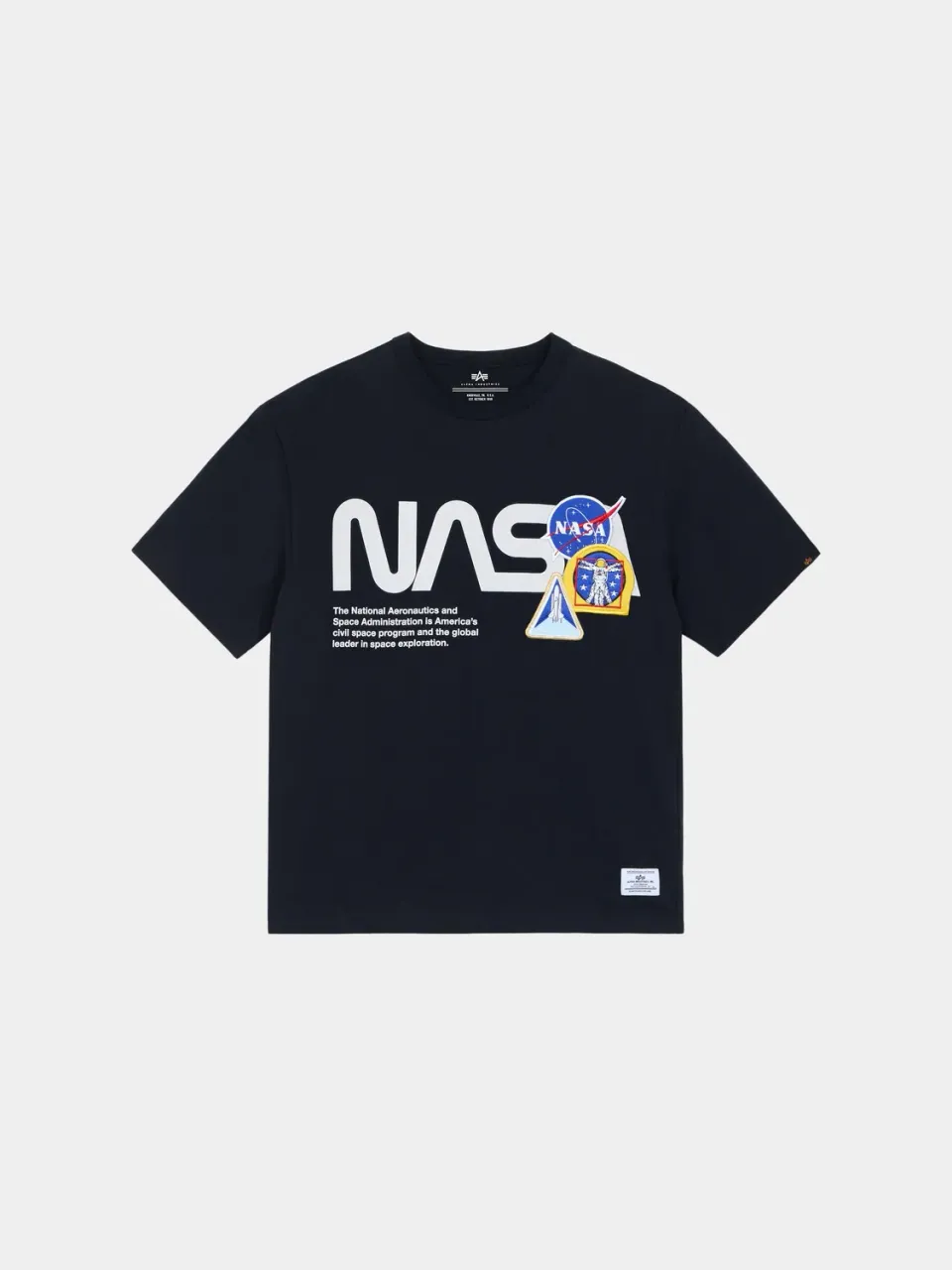 Alpha Industries NASA Galaxy t-shirt coton noir patchs