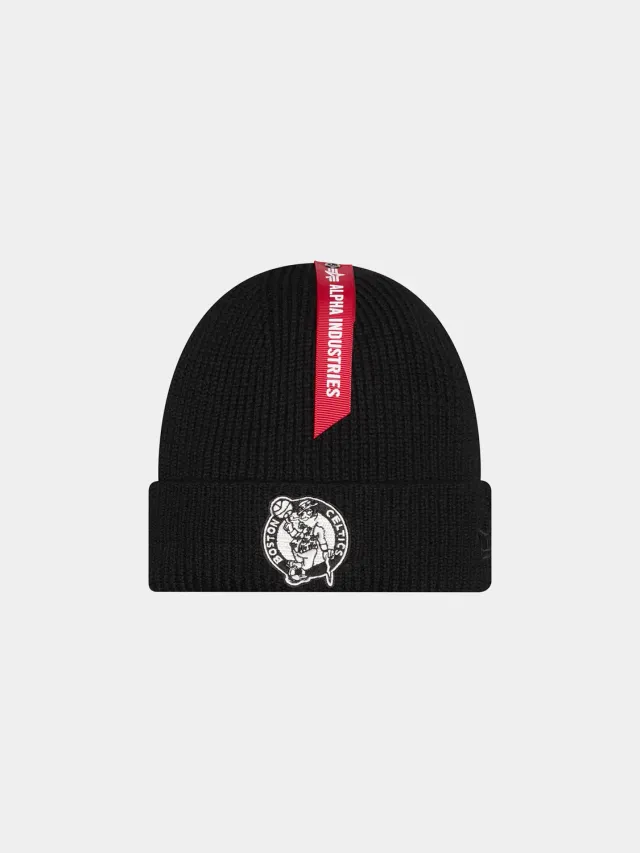 Alpha Industries Celtics bonnet noir laine merinos