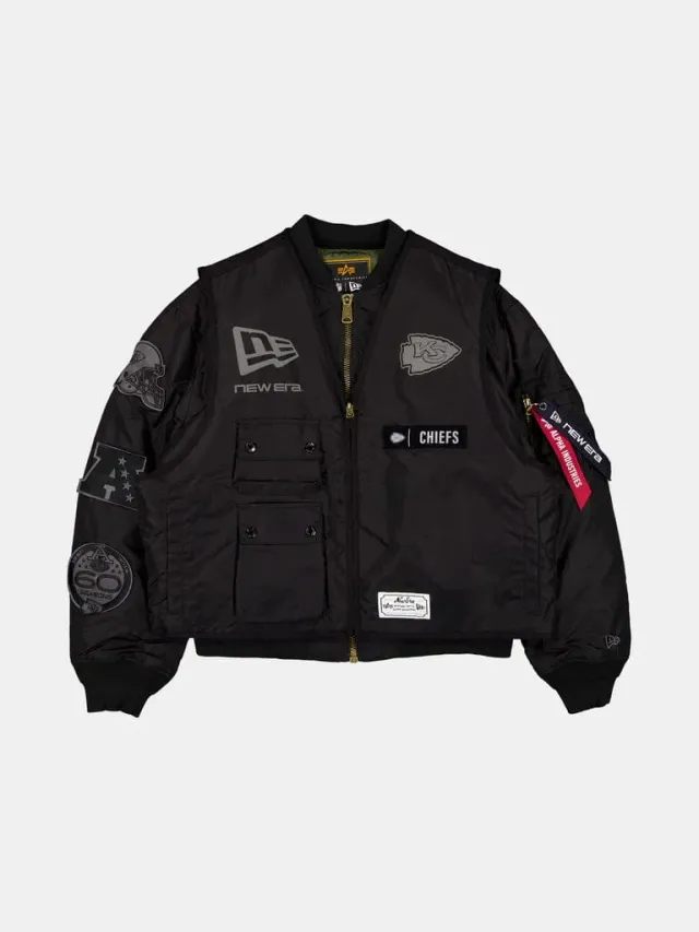 Alpha Industries MA-1 gilet Chiefs noir 2-en-1