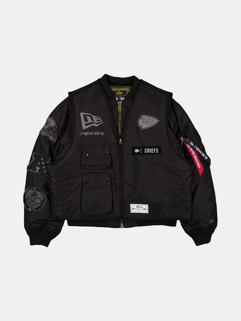 Alpha Industries MA-1 gilet Chiefs noir 2-en-1