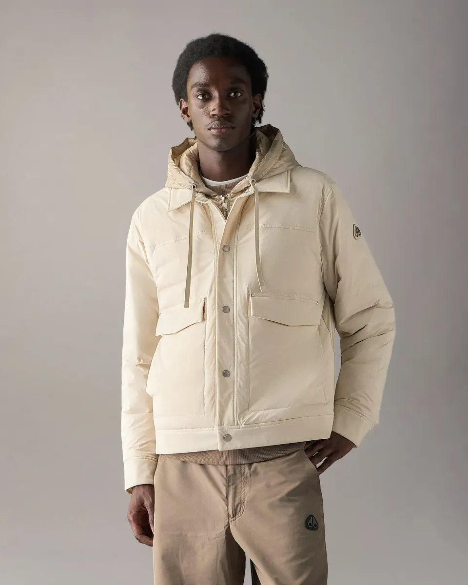 Moose Knuckles Brixton veste trucker duvet alabaster