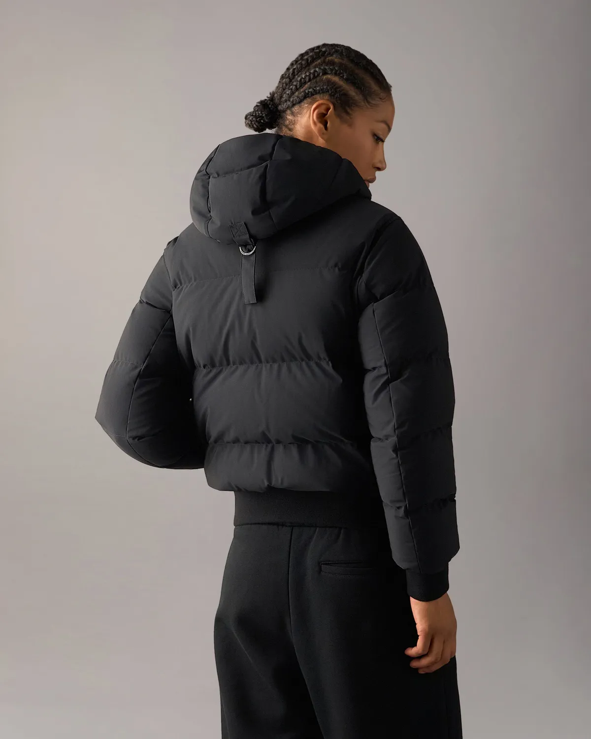 Moose Knuckles Soho Down Bomber blouson noir femme duvet
