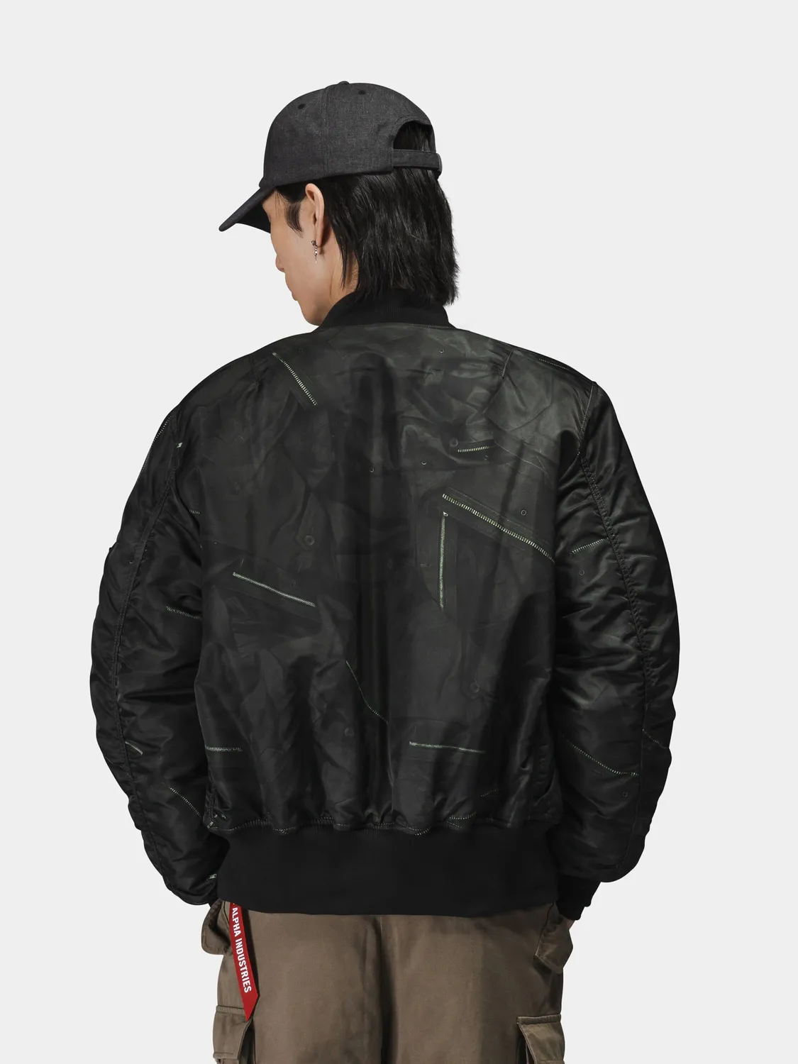 Alpha Industries MA-1 Zippered Print bomber nylon M-65