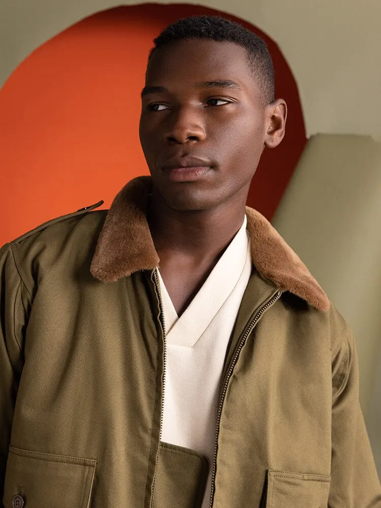 Alpha Industries B-10 1940s bomber olive en coton