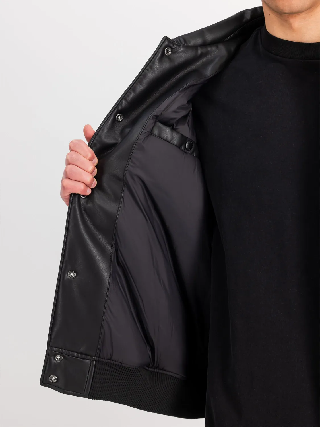Alpha Industries PU College blouson noir similicuir