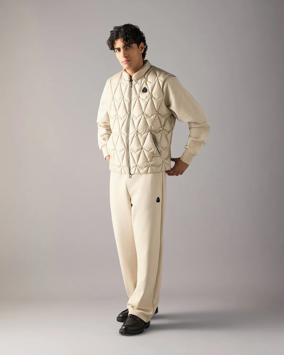 Moose Knuckles Iceberg gilet duvet alabaster matelassé