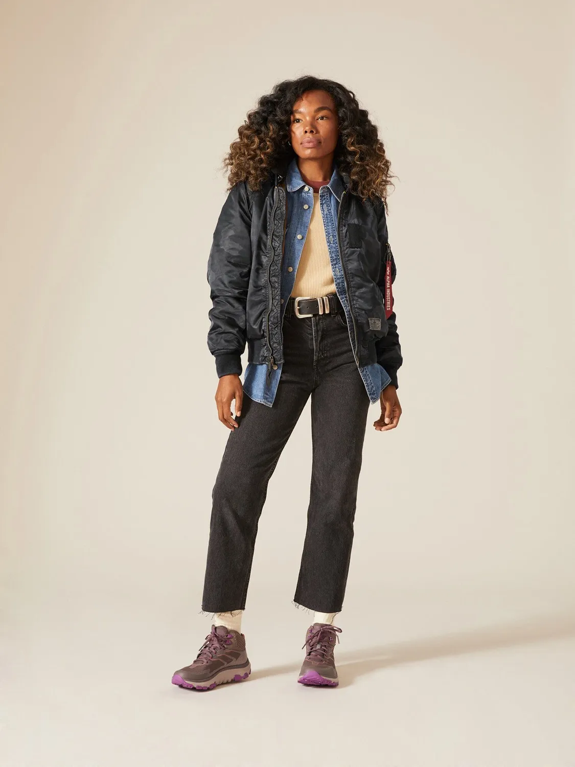 Alpha Industries MA-1 Hooded Battlewash blouson camo noir