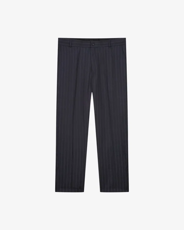 Lebrun pantalon laine gris anthracite rayures