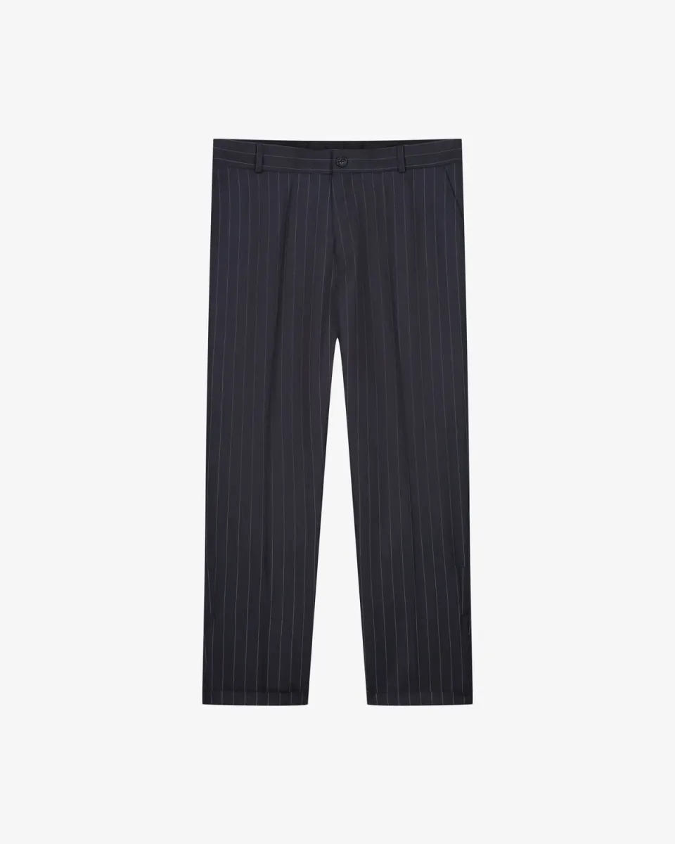 Lebrun pantalon laine gris anthracite rayures