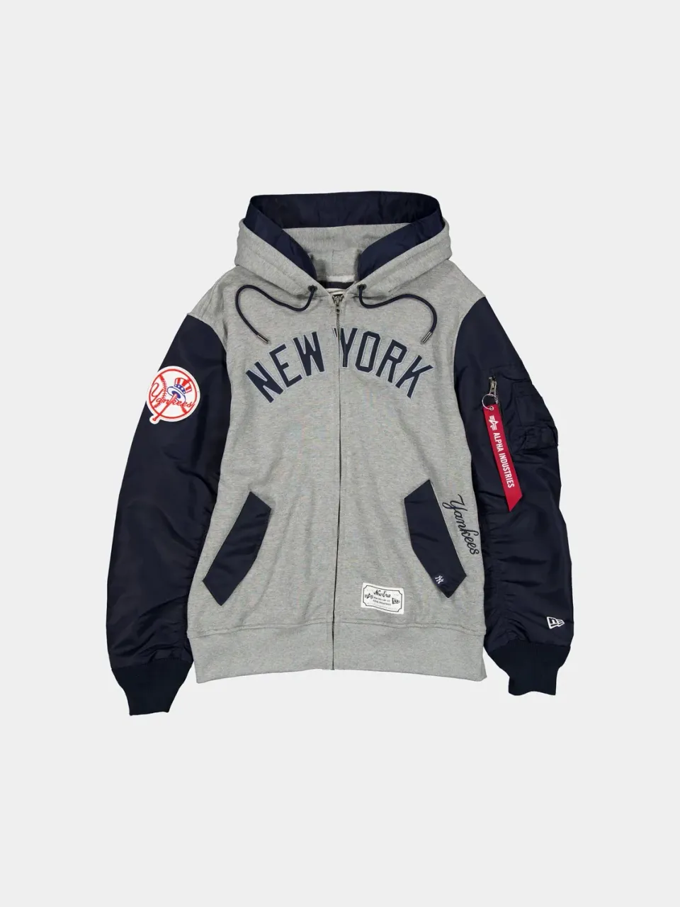Alpha Industries Yankees sweat zippé MA-1 homme navy