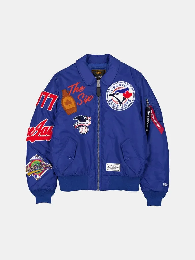 Alpha Industries MA-1 Toronto Blue Jays bomber bleu