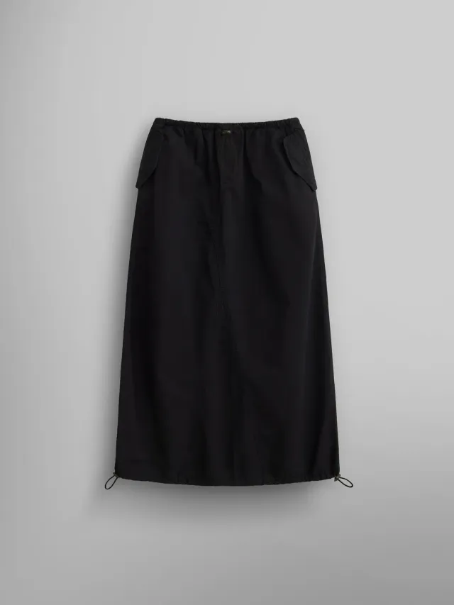 Alpha Industries Drawcord jupe longue femme noire coton