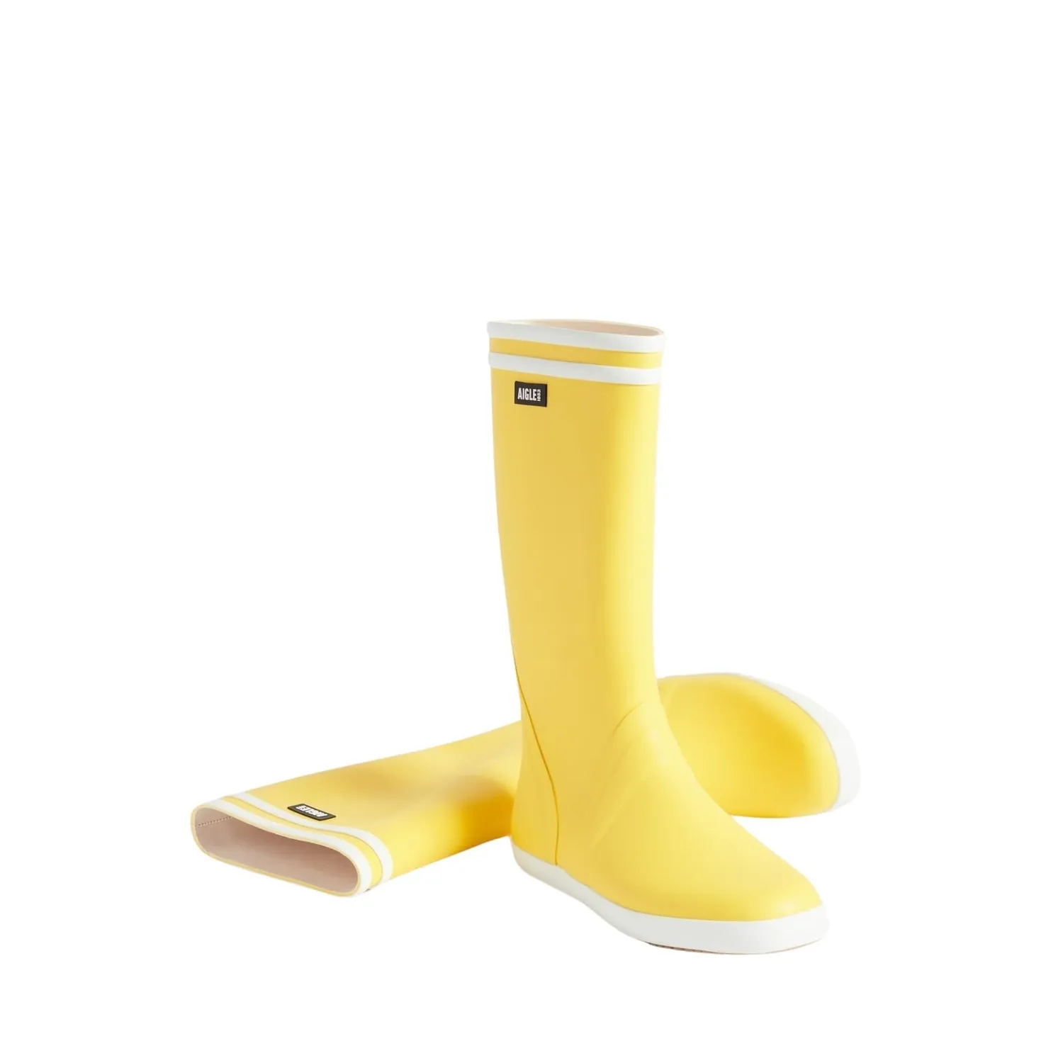 Aigle Goeland botte pluie homme Marine Blanc 2