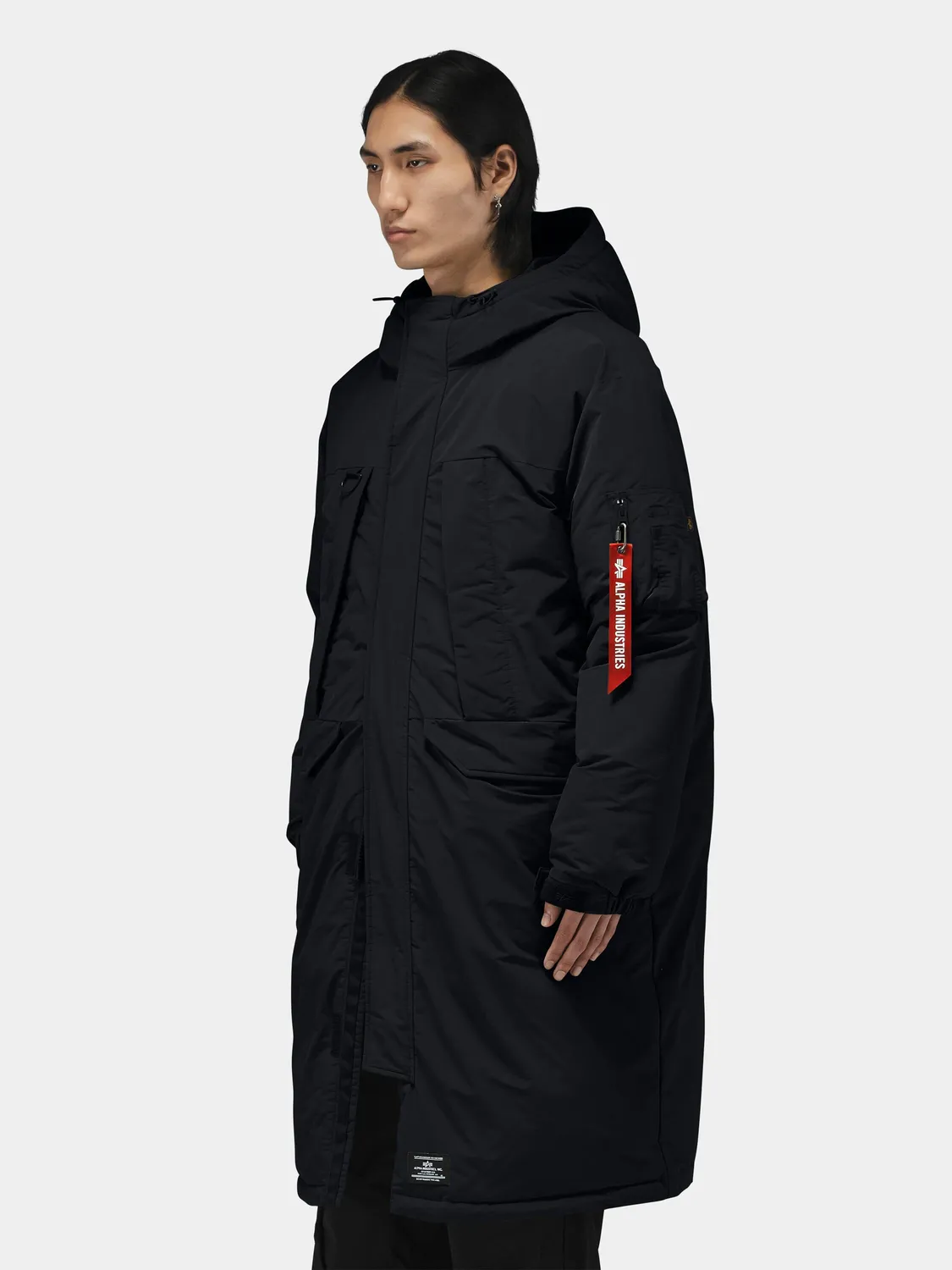 Alpha Industries Seal Long parka noir duvet grand froid
