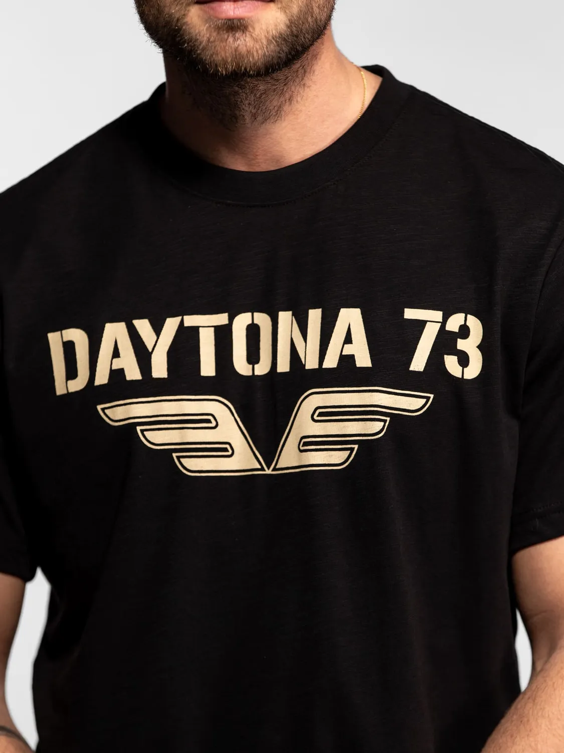Daytona 73 Bell t-shirt homme black coton peigné