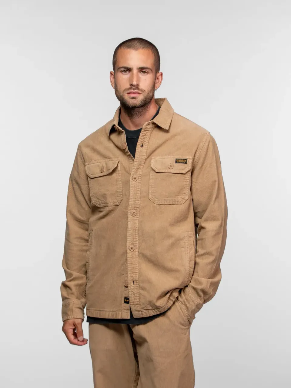 DAYTONA Farnham chemise velours côtelé beige regular