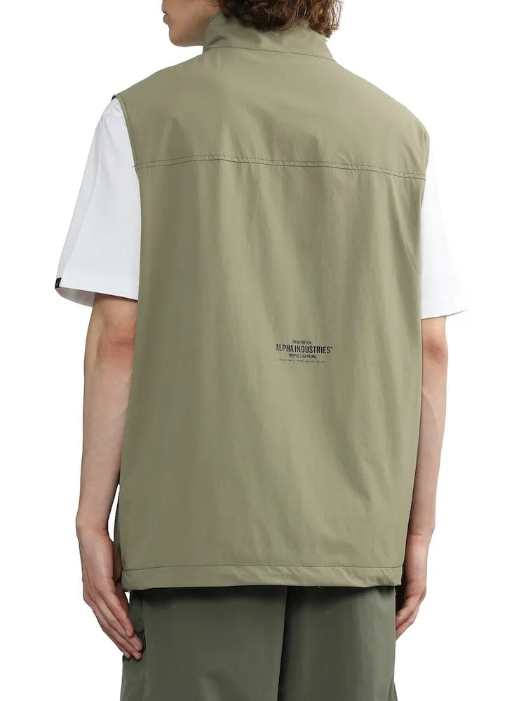 Alpha Industries UNFRM gilet tactique kaki nylon stretch