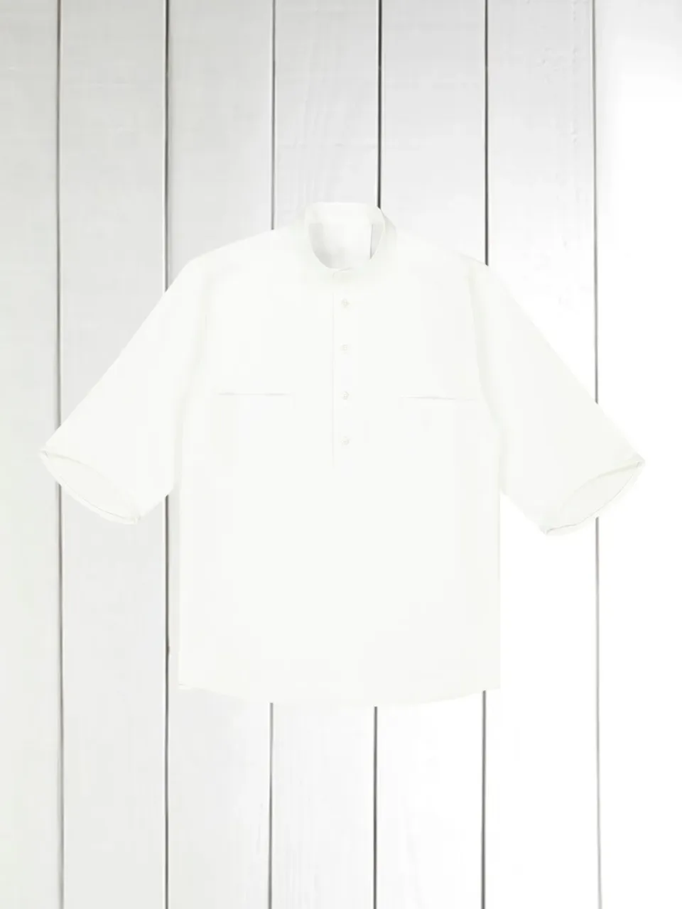 Hollington Deauville chemise coton blanc col mao S-3XL