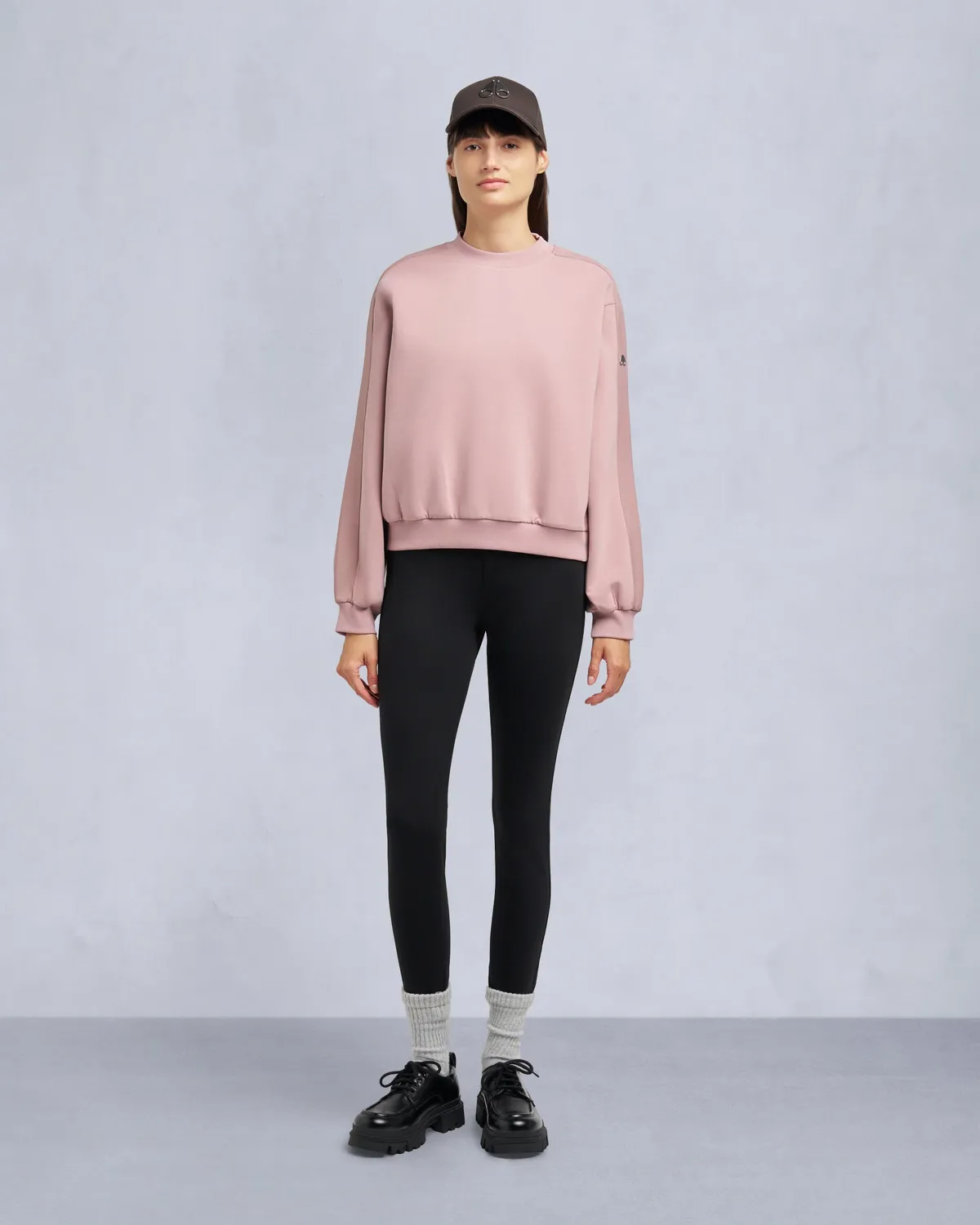Moose Knuckles Mixed Media sweat col rond plâtre stretch