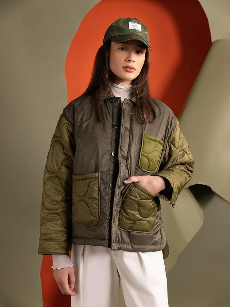 Alpha Industries Chore Coat veste femme verte matelassée