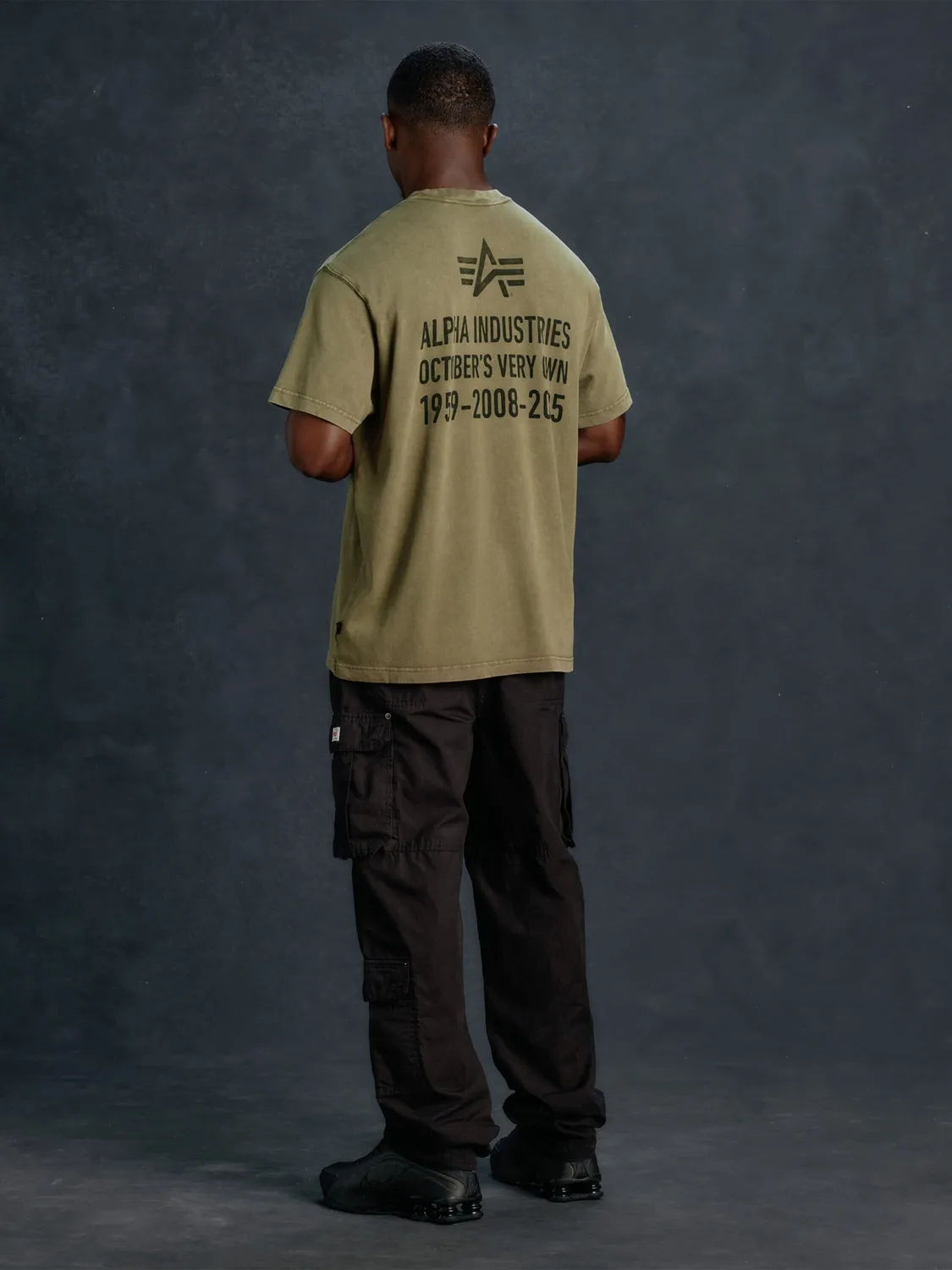 Alpha Industries OVO tee-shirt olive délavé coton ample