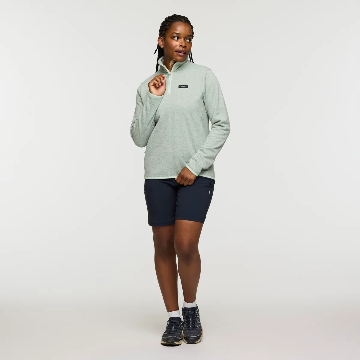 Cotopaxi Envo Fleece Quarter-Zip Pullover polaire femme gris recyclée