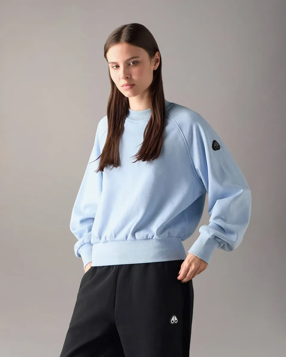 Moose Knuckles YYZ Crewneck sweat Blue Ice relaxed