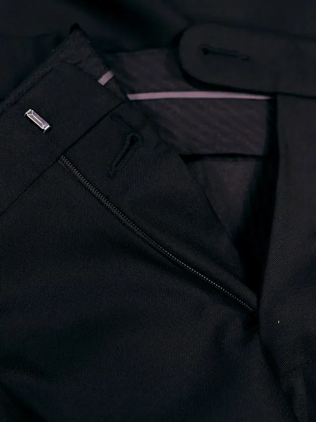 Hollington Siza pantalon laine noire serge stretch naturel