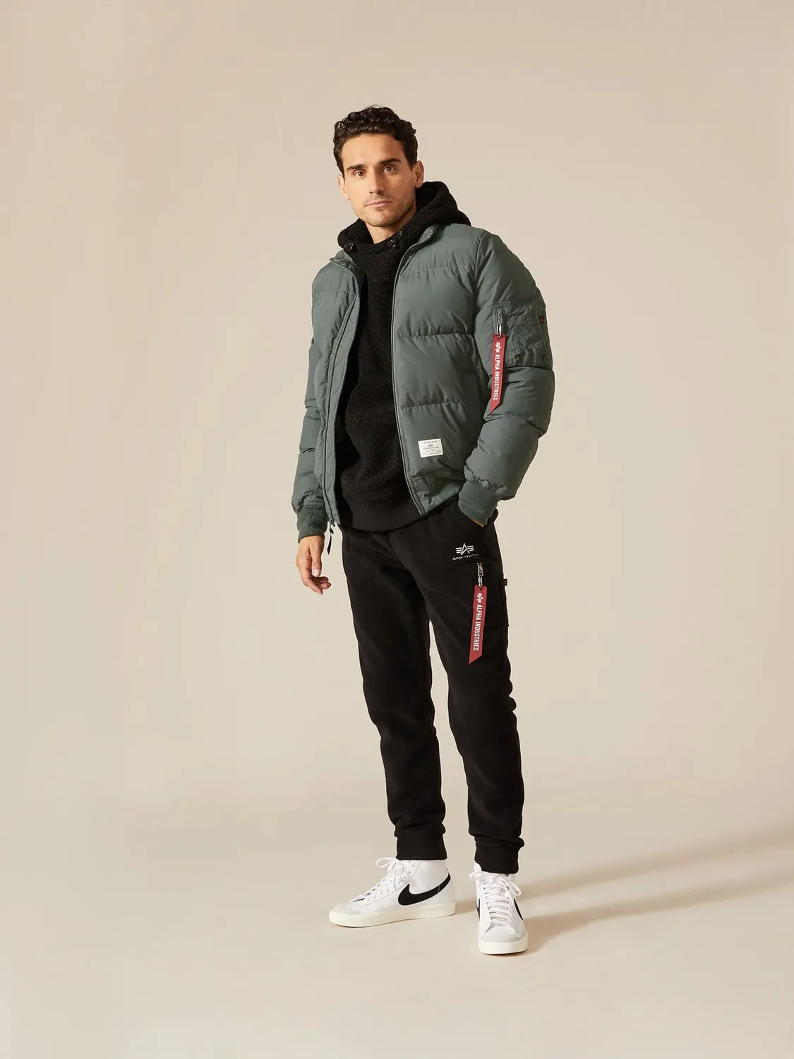 Alpha Industries MA-1 Quilted bomber Gunmetal matelassé