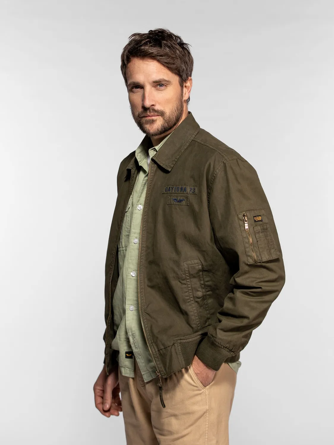 DAYTONA Paulding bomber homme coton broderie aviateur