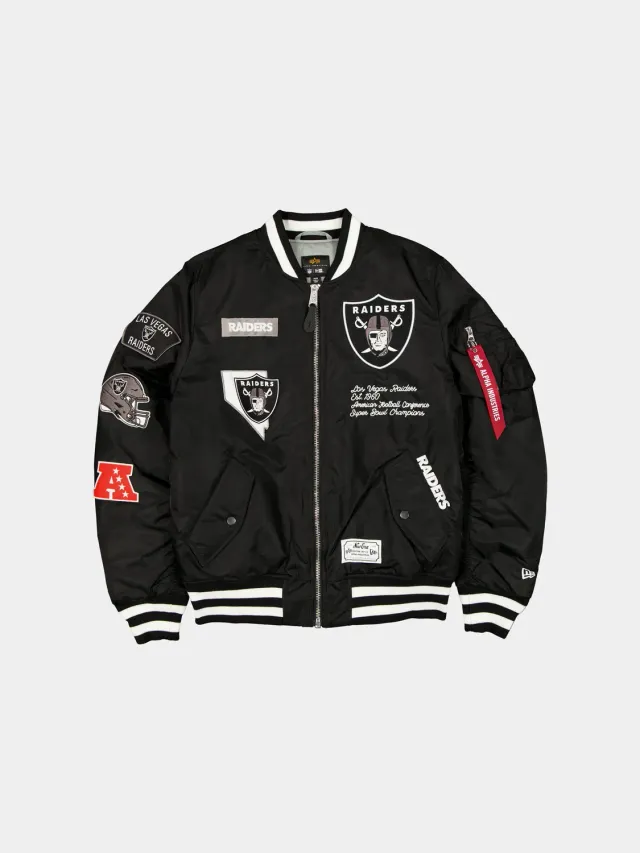 Alpha Industries MA-1 Raiders Blouson Homme Noir Nylon