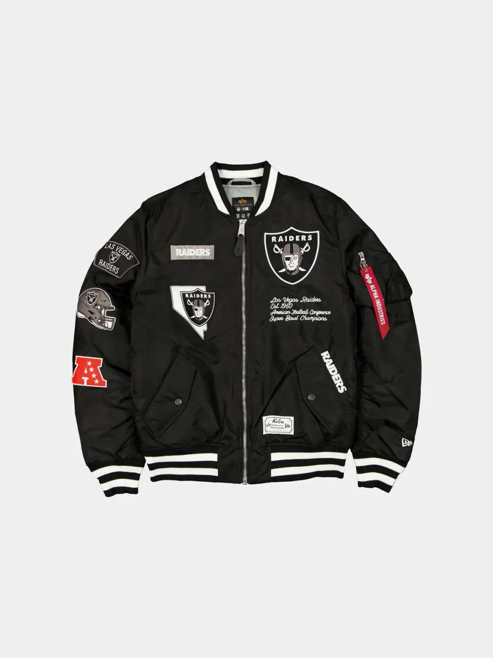 Alpha Industries MA-1 Raiders Blouson Homme Noir Nylon