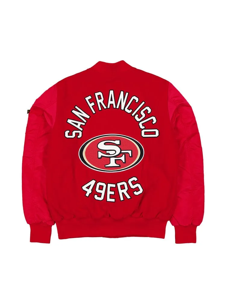 San Francisco 49ers Alpha New Era MA-1 blouson rouge