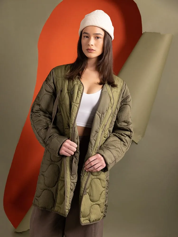 Alpha Industries Mixed Media liner long femme vert
