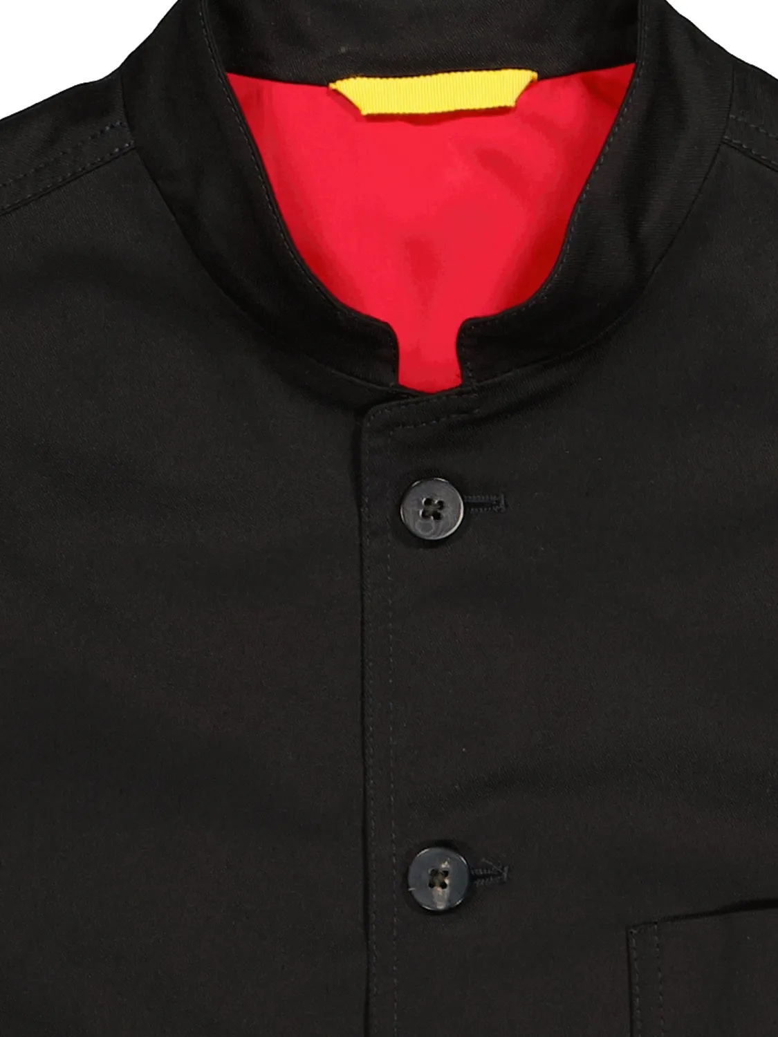 Hollington Tyrol veste serge coton noire col nehru