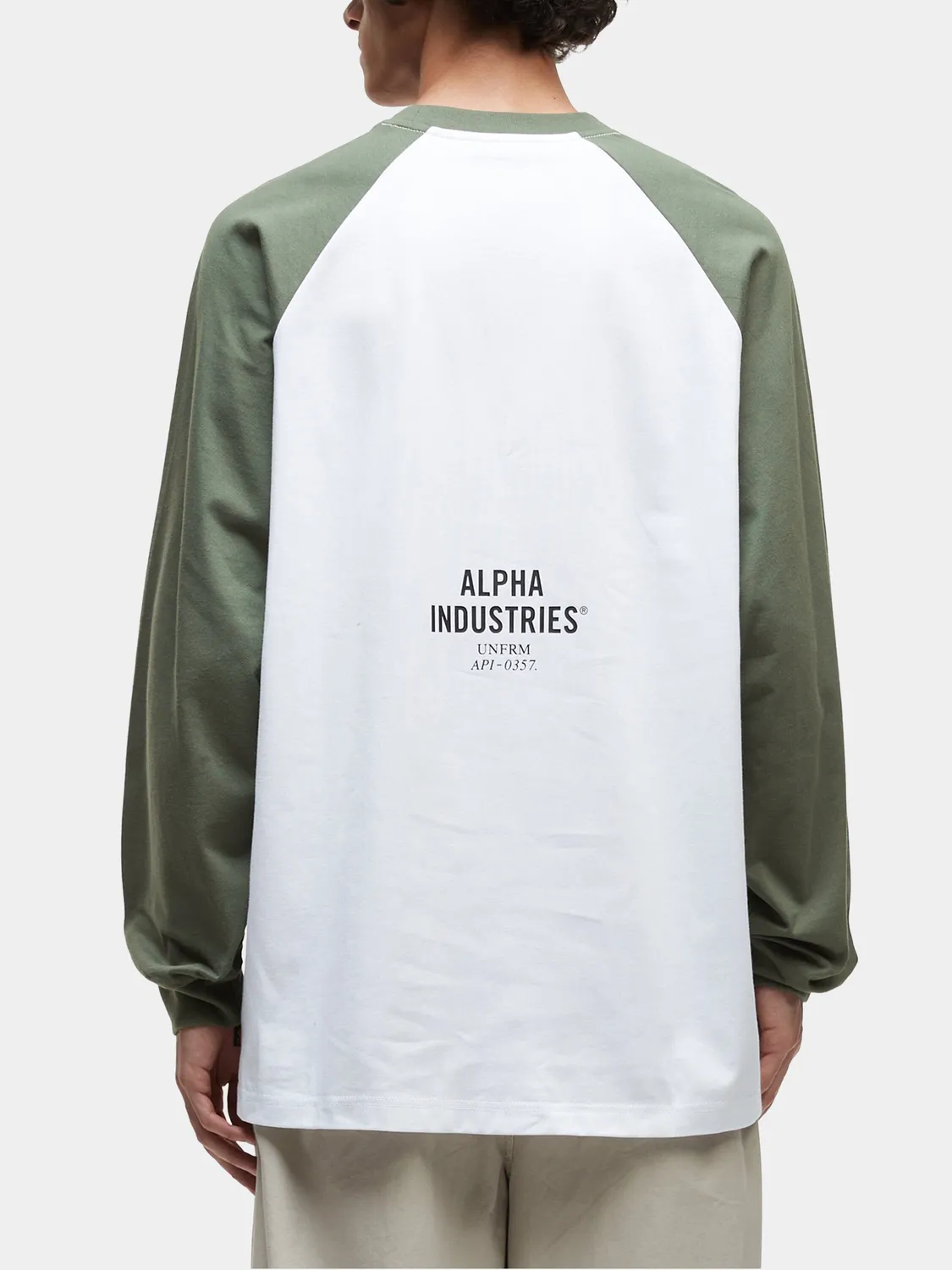 Alpha Industries UNFRM Raglan t-shirt manches longues vert coton