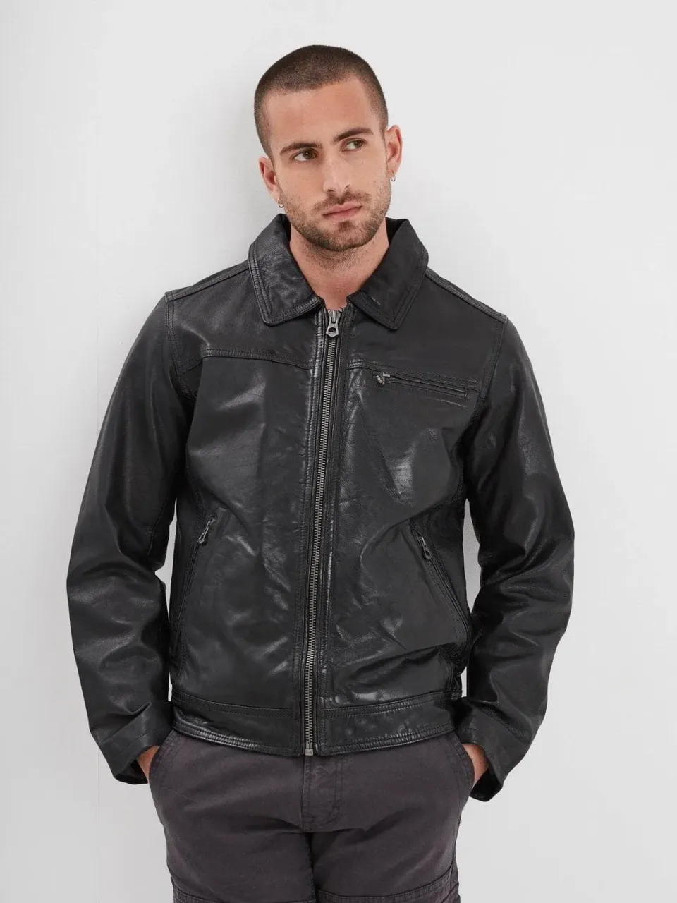 DAYTONA Major blouson cuir mouton cognac