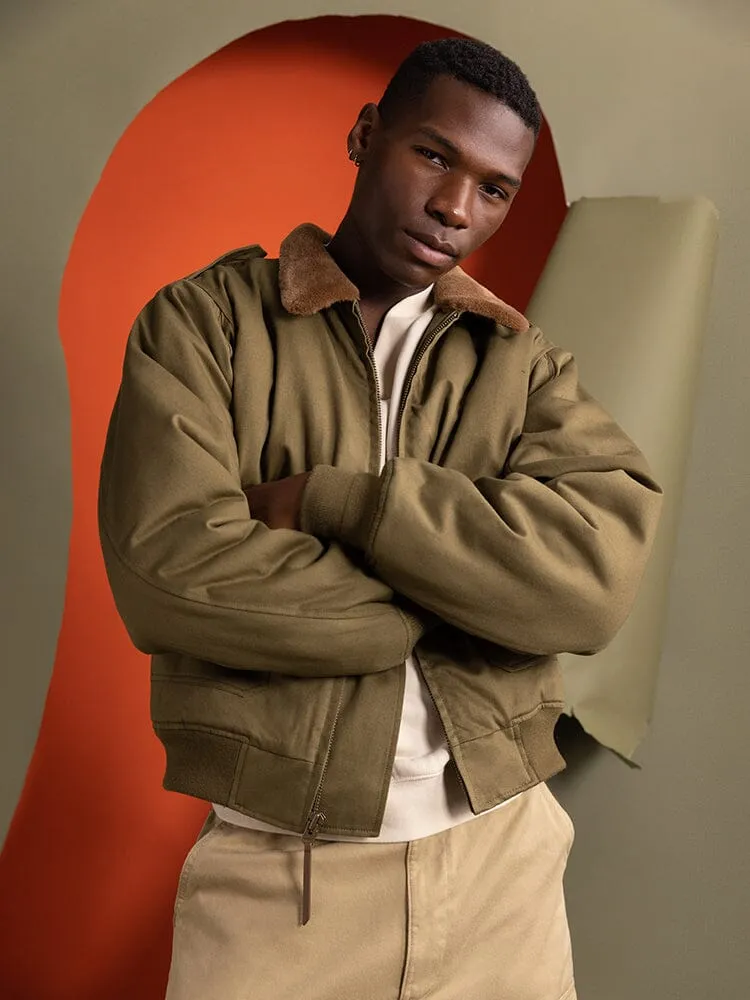 Alpha Industries B-10 1940s bomber olive en coton