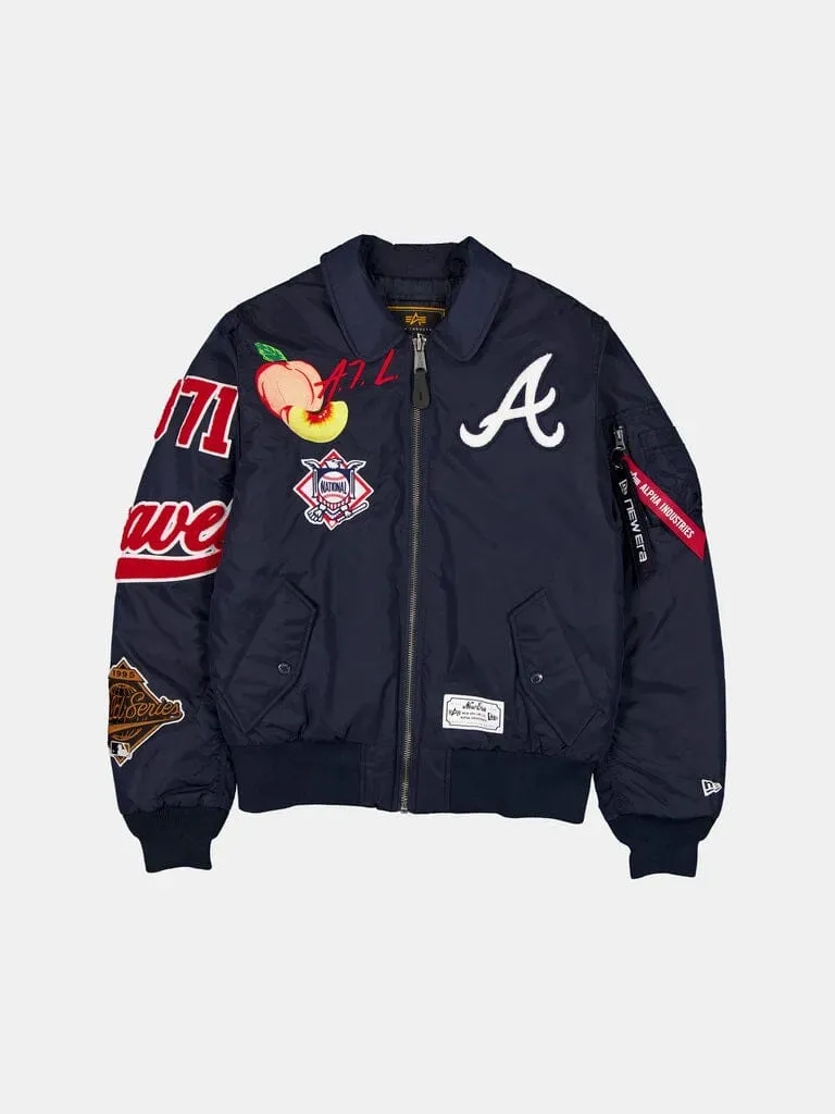 Alpha Industries MA-1 Atlanta Braves bomber bleu marine