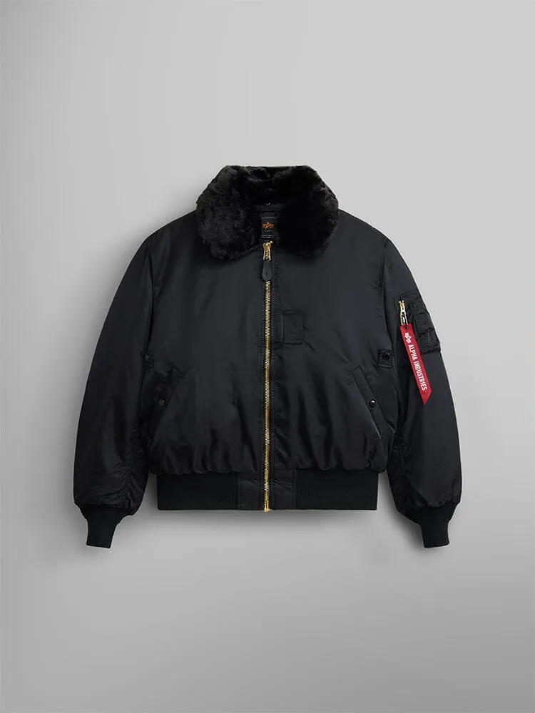 Alpha Industries B-15 bomber col fourrure noir déperlant