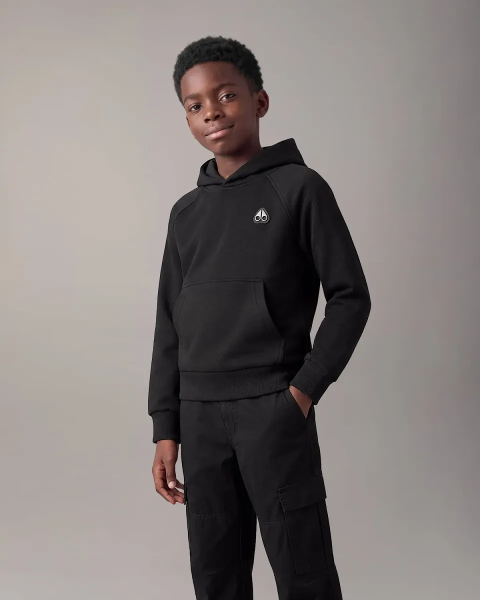 Moose Knuckles Yul Hoodie Sweat Enfant Noir Doux