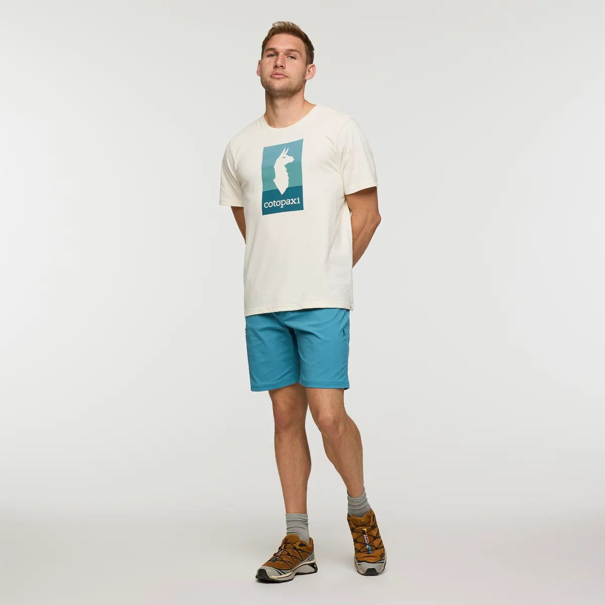 Cotopaxi Llama Block T-shirt homme Sea Spray coton bio