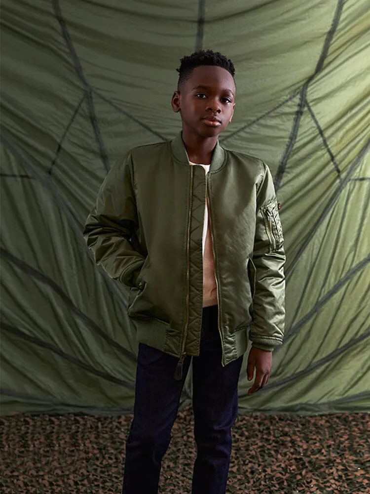 Alpha Industries Youth MA-1 blouson bomber réversible sauge