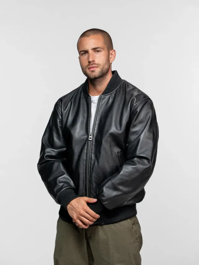 DAYTONA Tyron bomber cuir mouton homme black