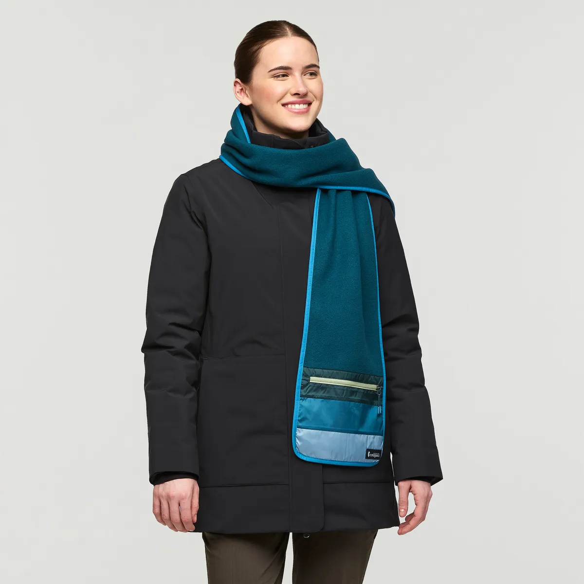 Cotopaxi Teca Fleece Scarf écharpe River Bed poche zippée