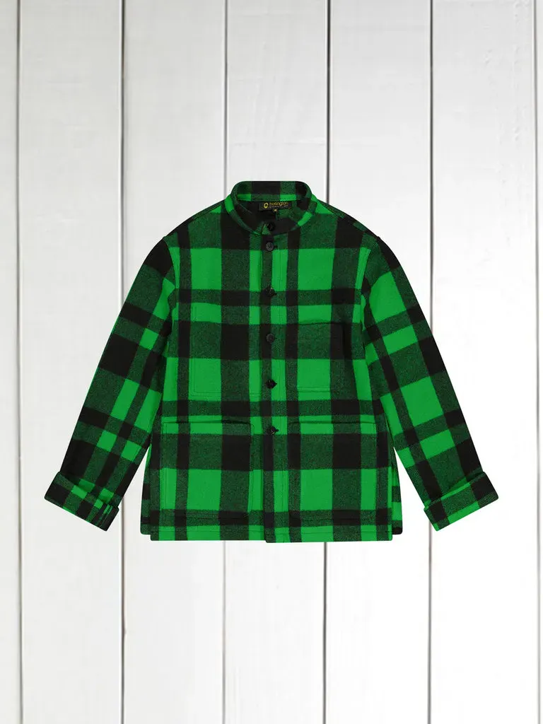 Hollington veste Naipaul col officier tweed vert carreaux