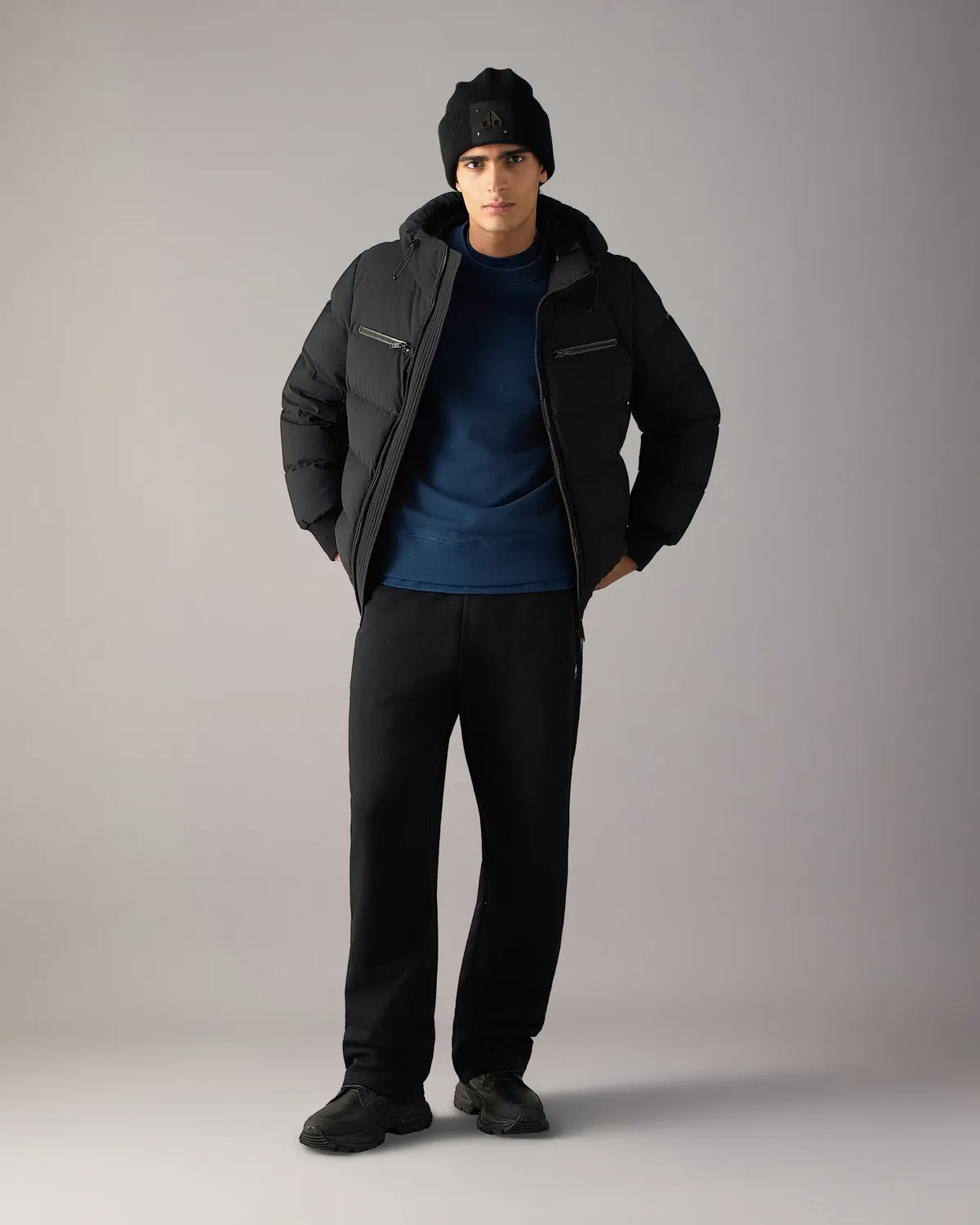 Moose Knuckles Soho Down Bomber blouson noir homme en duvet