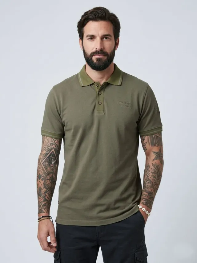 Daytona Vance polo militaire coton kaki